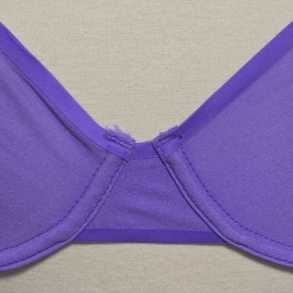 Aerie Smoothez Microfiber Mesh Unlined Underwire Balconette Bra 36C New Purple - Picture 7 of 7